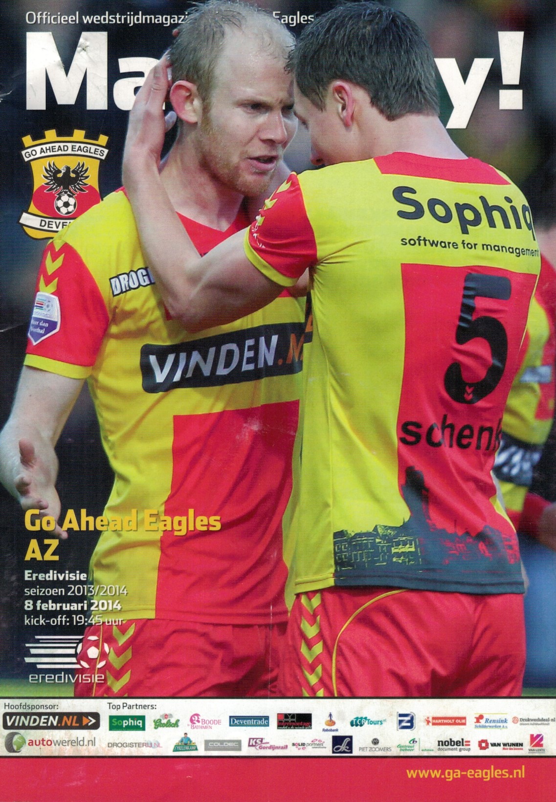 AZ Programma 8-feb-2014 Go Ahead Eagles uit